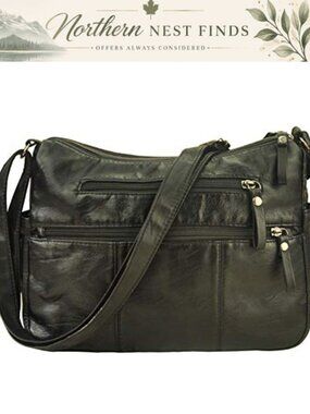 Soft PU Leather Shoulder Bag Crossbody Purse Hobo Handbag